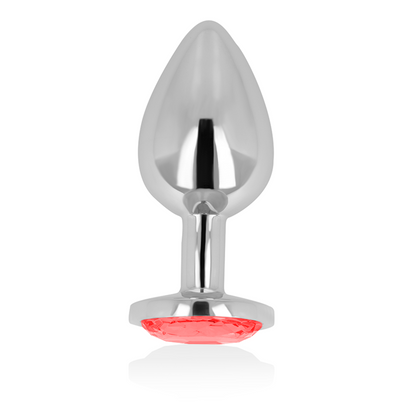 OHMAMA - PLUG ANAL CON CRISTAL ROJO 9 CM