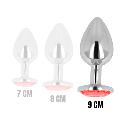 OHMAMA - PLUG ANAL CON CRISTAL ROJO 9 CM