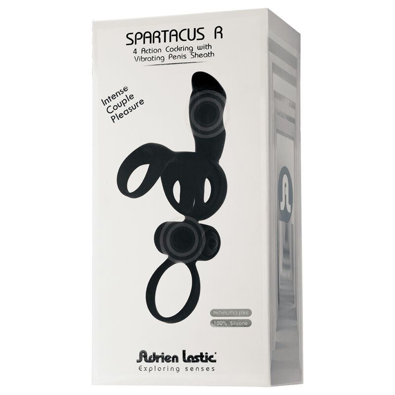 ADRIEN LASTIC - SPARTACUS ANILLO & FUNDA DE PENE CON VIBRADOR