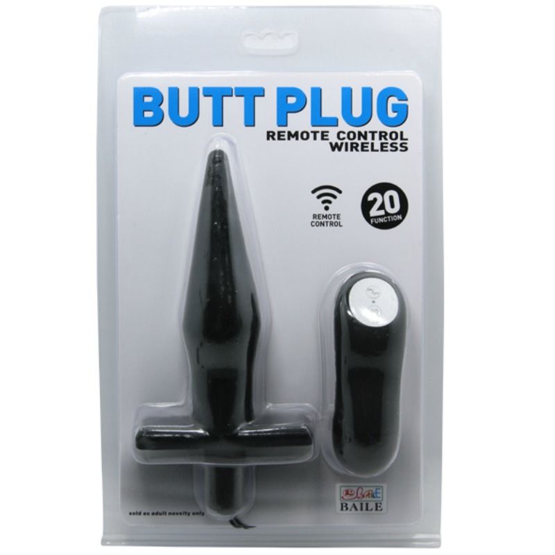 BAILE - BUTT PLUG ANAL CON VIBRACION NEGRO